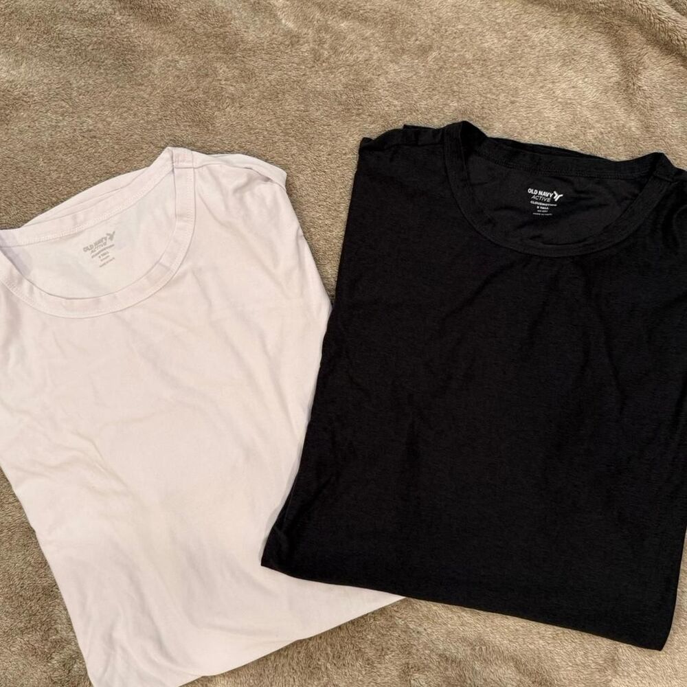 Old Navy Women's Grey and Purple Short Sleeve T-shirt, Small Tall